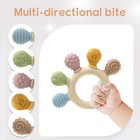 New Hand Multicolor Silicone Baby Ring Teether Anxiety Teething Toys 0-12 Months