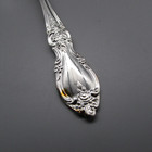Oneida Silverplate Silver Magnolia Serving Spoons - Set Of Two Nos Usa Made