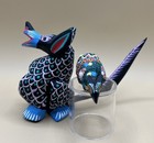 2 - Oaxacan Alebrije  Colorful Wood Carving  Signed Mexican Folk Art Sculpture