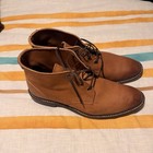 Allen Edmonds Men   s 11d Brown Leather Chukka Lace-up Ankle Boots Rubber Sole