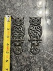 Owl Cast Iron Vintage Set Wall Hanger Decor Metal Cottage Decoration Antique