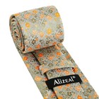  Mens 3 15inches Exquisite Floral Tie With Small Flower D142-olive Green orange