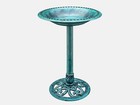 Pedestal Bird Bath 28  Height Outdoor Garden Decor Vintage Yard Art Birdbath
