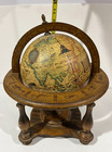 Vintage Old World Zodiac Italian Wooden World Table Top Globe Made In Italy