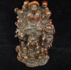 Fine Old Chinese Hand Carving 18 Arhats  luohan  Buddha Boxwood Figurine Statue