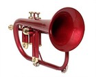 Flugel horn Bb Pitch 3 Valve Red Color  With Free Hard-case And Mp 