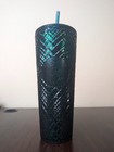 Starbucks Green Jeweled Venti 24 Oz Tumbler Cold Cup 2021 Winter Holiday Jewel