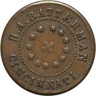 Civil War Token - H a Ratterman standing Eagle Cincinnati