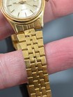 Pulsar Womens Date Indicator Vintage Gold Tone Watch Panther Link Working