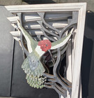 Vtg Wooden Gingerbread Corbel Corner Brackets Set Of 6 Hummingbird 15 5  X 13 5 