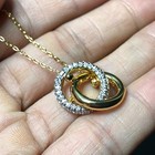 New Dextera Pendant With Circular Interlocking  White  Gold-plated Tone 5668820