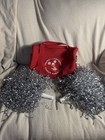 Vintage Cheerleading Pom Poms Silver Cheer America Duffle Bag 12    90s 80s