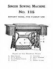 Singer Sewing Machine No  115 Instruction Manual  1915   32 Page 