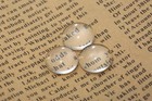 Glass Cabochons Dome Tiles  50pcs 14mm  Thickness 4 2mm  Clear Round F