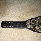 Aew World Championship Replica Wrestling Belt - Black Strap  Gold Plates