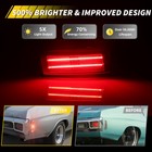2x Red Lens Full Led Rear Quarter Marker Light For 1970 1971 1972 Chevy Chevelle
