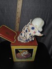  Vintage Jack-in-the-box Clown Tin metal Box Matty Mattel Mpn 659 Non-working 