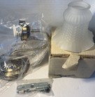 Vintage Brass Sconce Frosted Glass Shade Vanity Light Fixture Wall Lamp