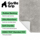 Gorilla Grip Bath Rug Mat 30x20  Thick Soft Absorbent 30  X 20   Light Gray 