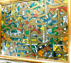 Magnificent Vintage Signed Original Mixed Media By Listed Iranian Artist
