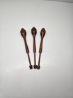 Vintage Wooden Lace Bobbins Set Of 3 Turned Wood Lacemaking Tools 4 Inch