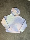 Adidas Hoodie Girls Xl Multicolor Pastel Tie Dye Pullover Fleece Lined Hooded