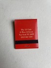 The    21    Club  New York City  Full Vintage Matchbook  Red With White Matches
