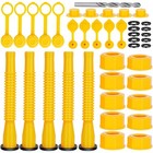 Flexible Gas Can Spout Replacement Kit - 5 Yellow Nozzles For 1-10 Gal Fuel Cans