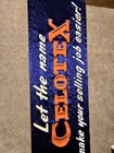 Vintage Celotex 8x3 Satin Dealer Banner   Original Chicago Tube 1940s-50s Rare