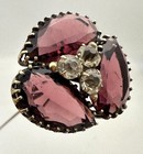 Uncommon Antique Hatpin Elegant Amethyst Tears Super Sparkle Stones High Quality