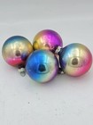 Vintage Shiny Brite Glass Christmas Ornaments Lot 4 Ombre Rainbow Mcm Usa