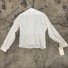 White 50s Does 1800s Vintage Cotton Highneck Victorian Style Film Costume Blouse