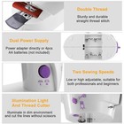 Portable Mini Desktop Electric Sewing Machine Hand Held Household Tailor 2 Speed