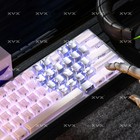 Xvx 21 Keys Sliver Butterfly Keycaps Imd-pattern Shine Through Heart-shaped Keyc
