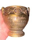 Vintage Cast Brass Mortar No Pestle - Honoring Pharmaceutical Fraternities