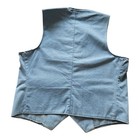 Vintage Jcpenney Vest Men s 44 Blue Denim Look Waistcoat 70s 80s Retro Casual