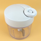 Pampered Chef Manual Food Processor  2581 3 Cup Plastic Stainless Blades Guc