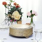 Gold 14  Wide Round Floral Embossed Cake Stand Cupcake Display Wedding Party