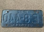 Rare 1942 Georgia License Plate All Original Paint Low Number Plate
