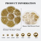 Mixed Pearl 3d Nail Art Decoration Half Round Flatback Rhinestones Diy Decor Us