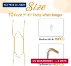 10 Pack Plate Hangers For The Wall  Suitable For 9-11 Inch Art Plate  Stainless