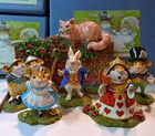 Wee Forest Folk Alice In Wonderland Complete Set 6 Pieces Original Boxes Limited