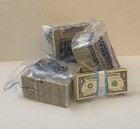 1 Pack   100  Regular Circulated Bank Strap Of One Dollar Bills   100 Face Value