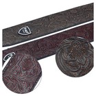 Guitar Strap Leather Bohemian Embroider Embossed Adjustable Acoustic Electric Us