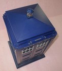 Doctor Who Tardis Operating Police Box W light sounds Trashcan  W battery Tested