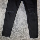 Zara Skinny Jeans Mid Rise Pants Casual Black Denim Distressed Women s 36x26