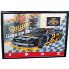 Lot Vintage Miller Beer Racing Mirror Set Rusty Wallace Bobby Rahal 4pc Man Cave