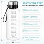 64 Oz Glass Water Bottle - Large Resuable Borosilicate Wide Mouth Glass