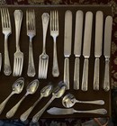 Rogers Bros 1847 Silverplate Flatware Lot Of 89  Heraldic Pattern  