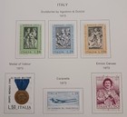 Italy - 1973- 74 -  Lot Of Stamps On Album Page  - Used   Mh